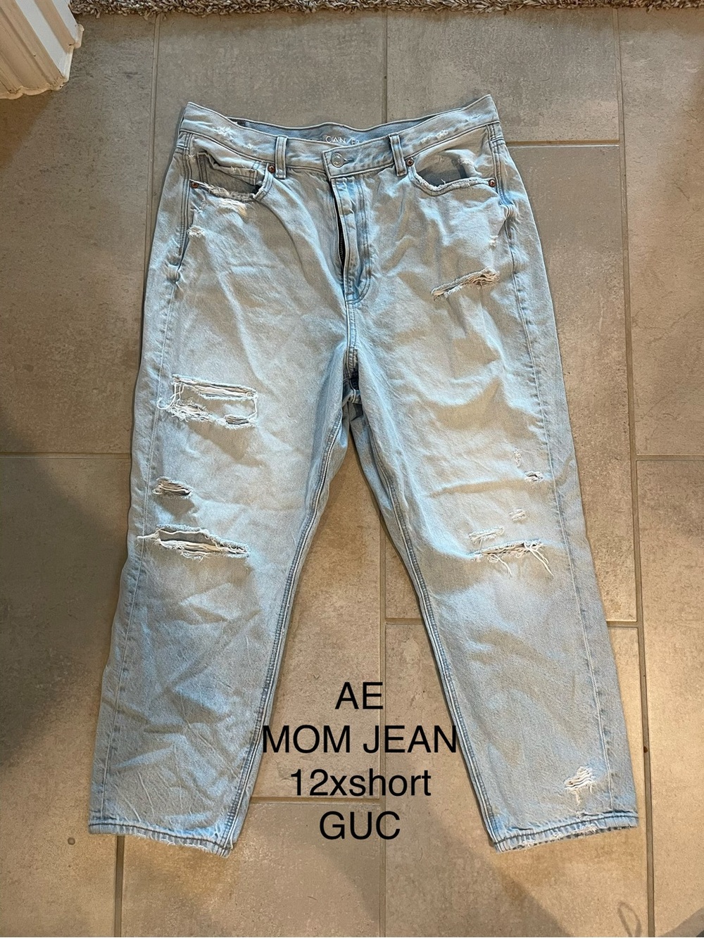 American Eagle Outfitters Light Blue High-Rise Jeans